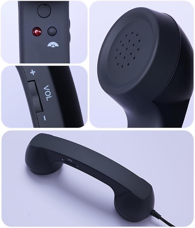 RetroVibe Type-C Retro Phone Handset – Classic Vintage Style Phone Receiver | Wired Handset Smartphone Microphone Portable Gift PC Tablet Hybrid Work Call Video Conference | Buy 1 Get 1 Free | Only - 799