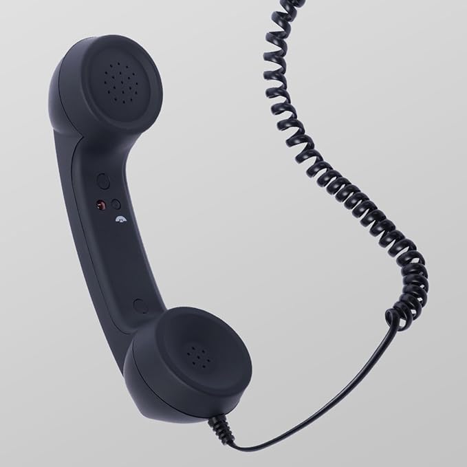 RetroVibe Type-C Retro Phone Handset – Classic Vintage Style Phone Receiver | Wired Handset Smartphone Microphone Portable Gift PC Tablet Hybrid Work Call Video Conference | Buy 1 Get 1 Free | Only - 799