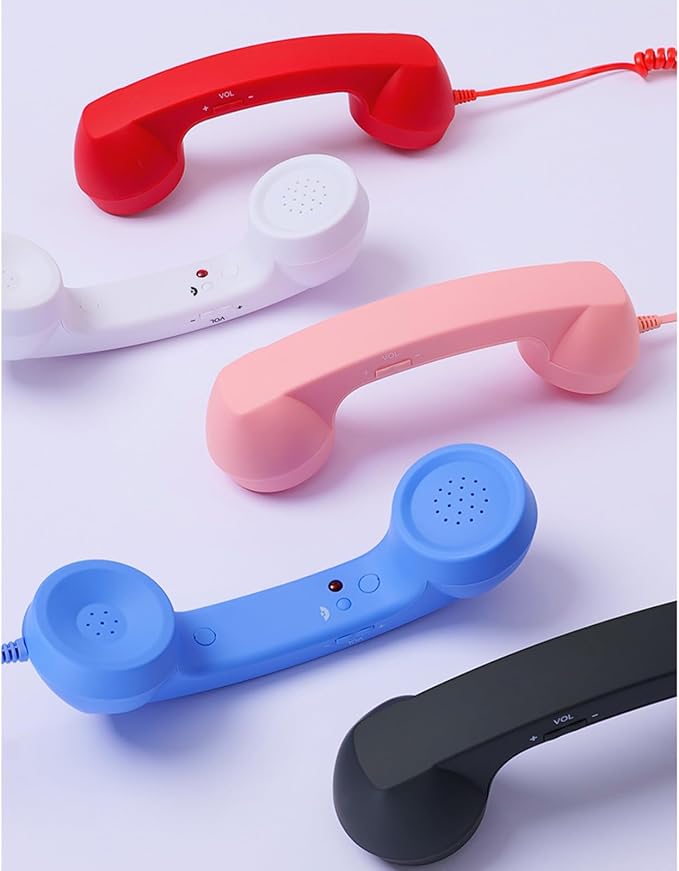 RetroVibe Type-C Retro Phone Handset – Classic Vintage Style Phone Receiver | Wired Handset Smartphone Microphone Portable Gift PC Tablet Hybrid Work Call Video Conference | Buy 1 Get 1 Free | Only - 799