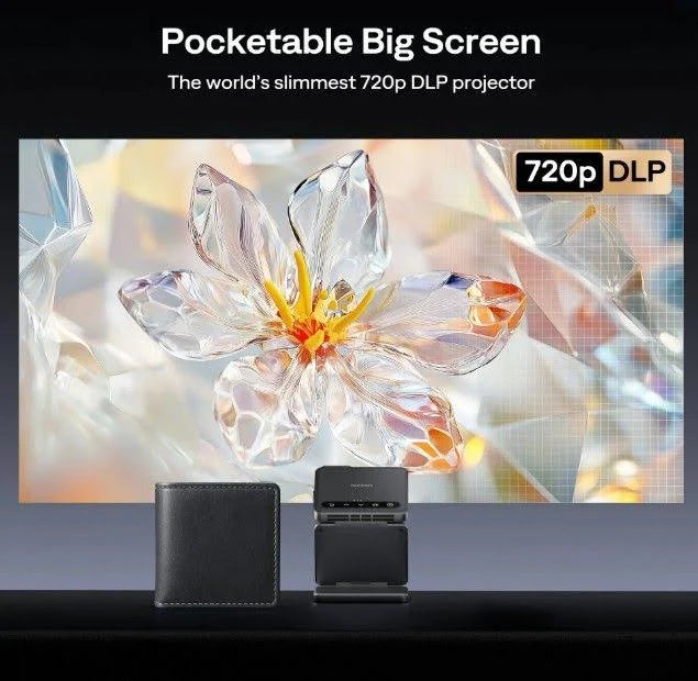 Tri-Fold Portable Projector – Compact Design for Home Cinema & Entertainment