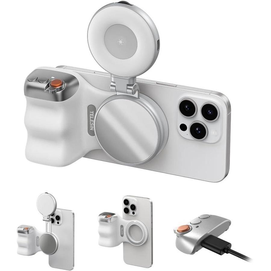 Magnetic Phone Camera Holder | Phone Grip & Selfie Light – SnapGlow Creator Kit