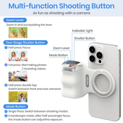 Magnetic Phone Camera Holder | Phone Grip & Selfie Light – SnapGlow Creator Kit