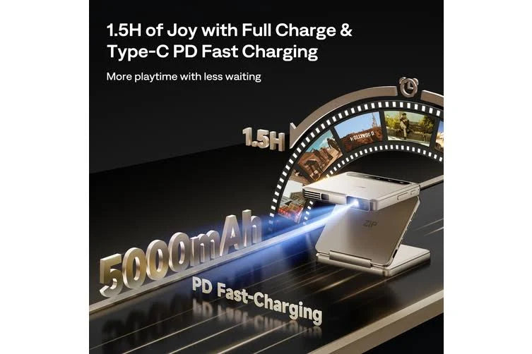 Tri-Fold Portable Projector – Compact Design for Home Cinema & Entertainment