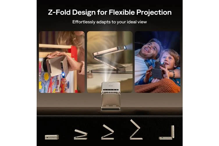 Tri-Fold Portable Projector – Compact Design for Home Cinema & Entertainment