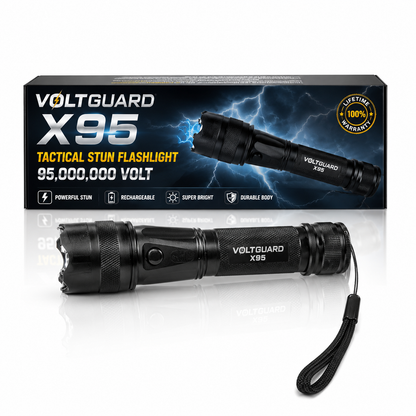 🛡️ VoltGuard X95 – Rechargeable LED Torch | Powerful LED Torch for Home, Travel & Outdoor Use | Buy 1 Get 1 Free