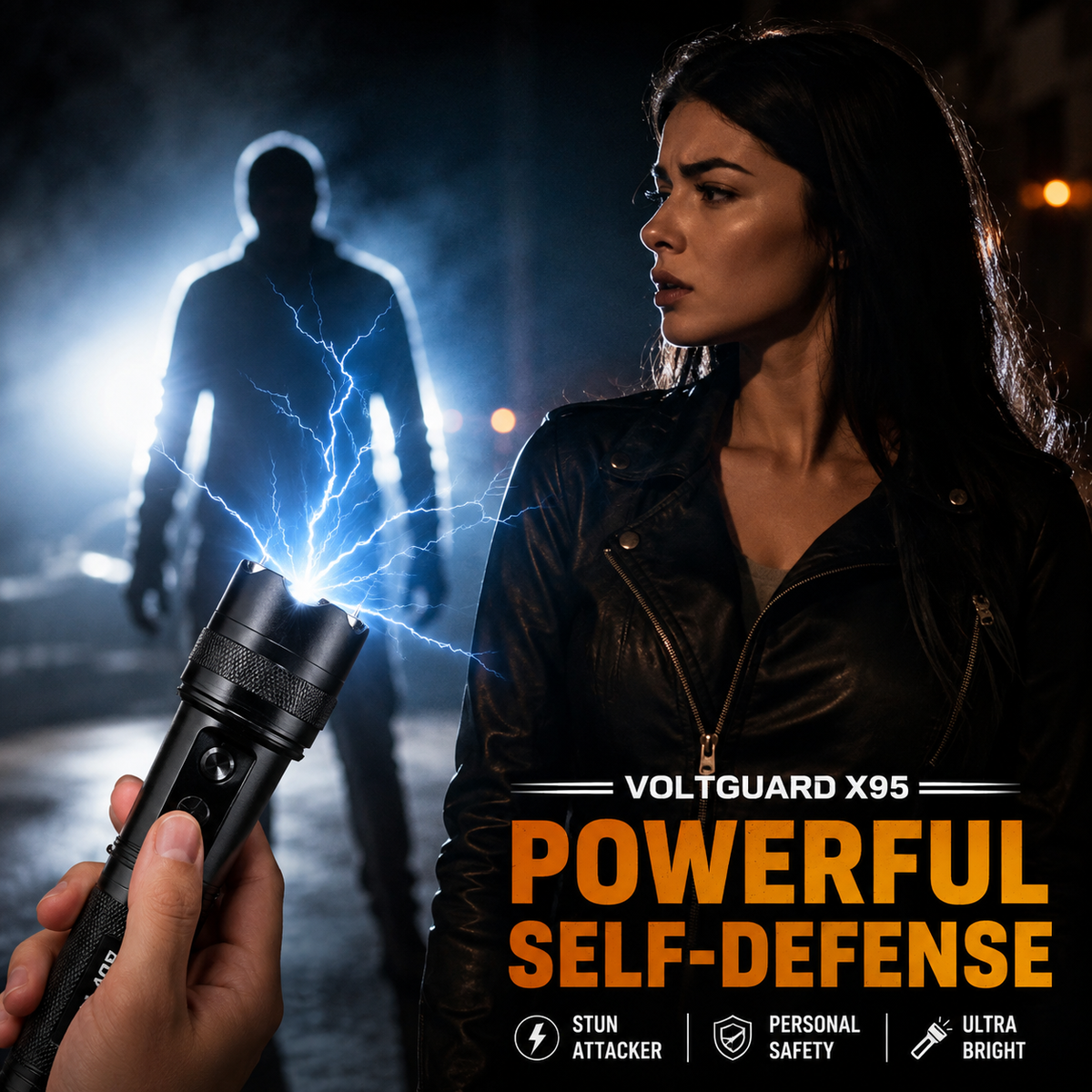 🛡️ VoltGuard X95 – Rechargeable LED Torch | Powerful LED Torch for Home, Travel & Outdoor Use | Buy 1 Get 1 Free